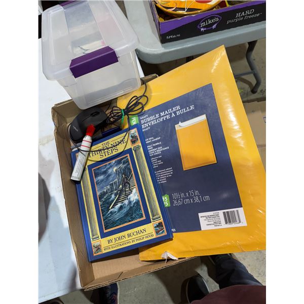 Container 39 steps, bubble mailer mouse