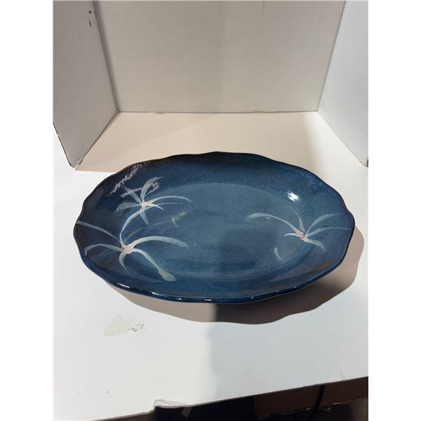 Signed pottery platter