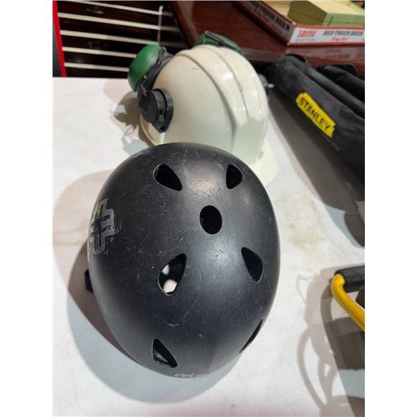 Helmet with ear protection, and other helmet