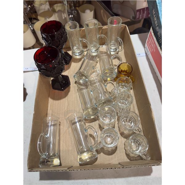 Shooter glasses, and Ruby glass