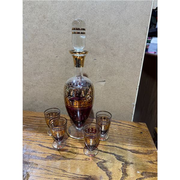 Decanter and glasses