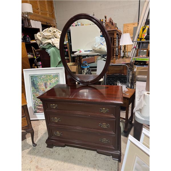 Gibbard, solid, mahogany, dresser, and mirror