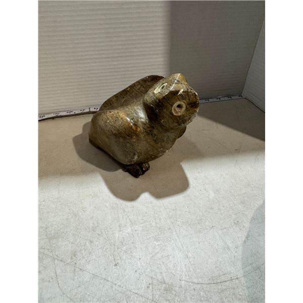 Signed stone Owl