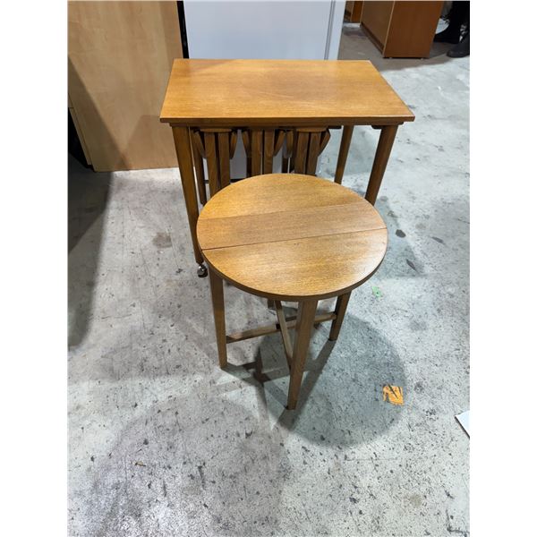 Teak nesting tables