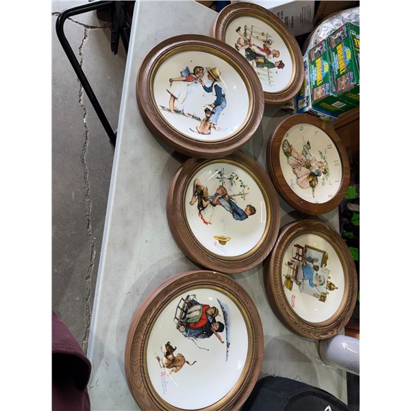 Norman Rockwell plates and clock