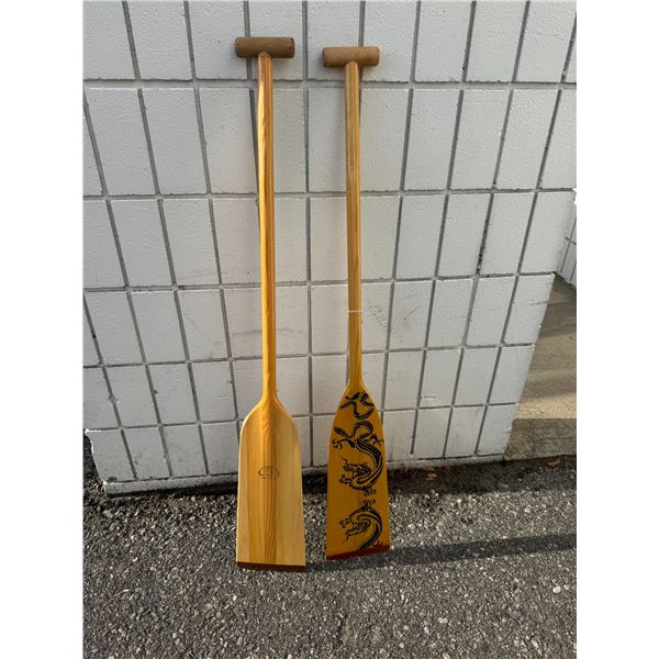 Gray owl, dragon boat paddles Canada