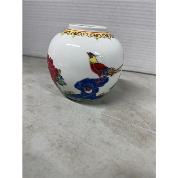 Hand painted Asian ginger jar