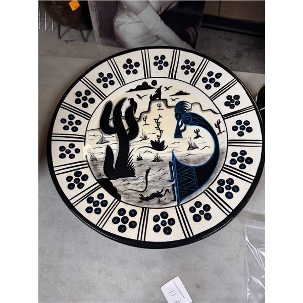 KOKOPELLI 16 inch pottery wall charger
