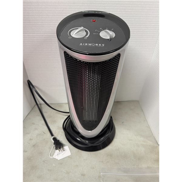 Air works oscillating heater fan