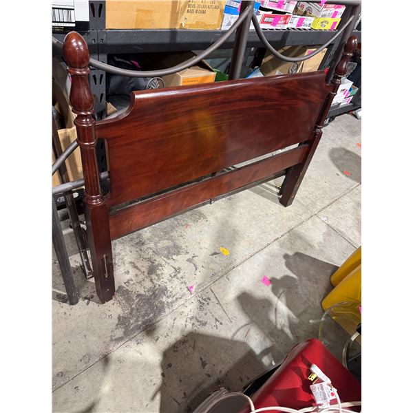 Gibbard  Mahogany headboard Double with metal rails