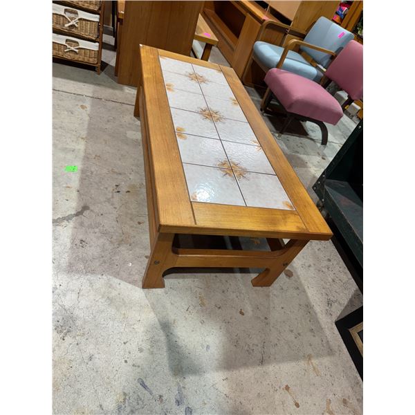 Teak and tile Coffee Table