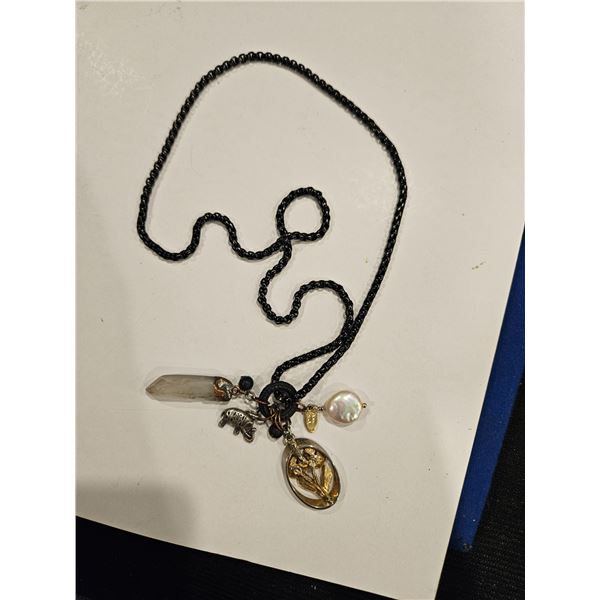 necklace with assorted pendants