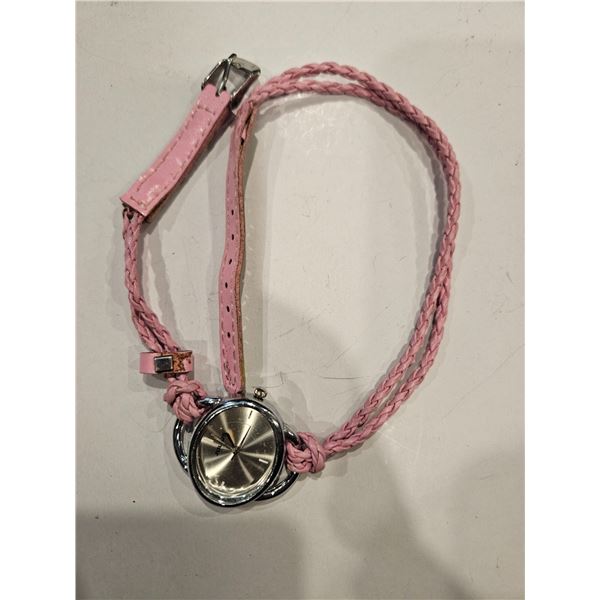 Pink choker watch