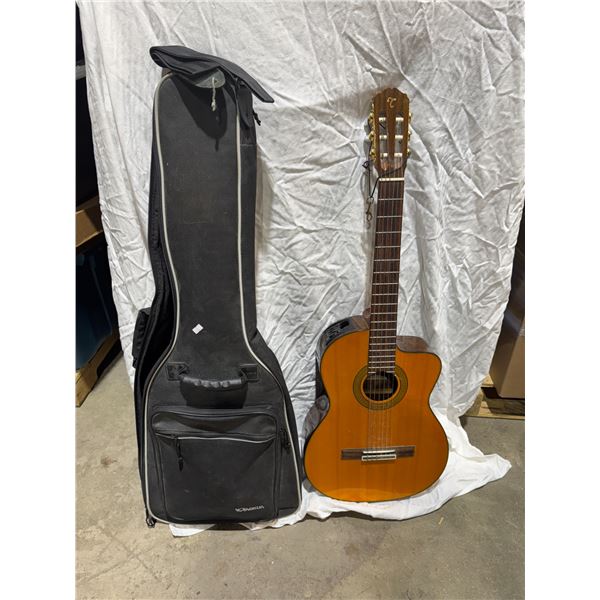 Guitar with case and strap