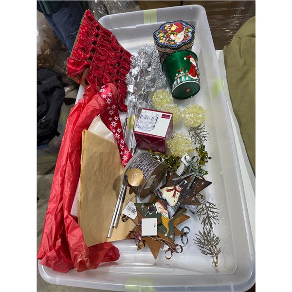 Christmas decor and container
