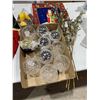 Image 2 : Glass Christmas, ornaments, Christmas decor and storage bin