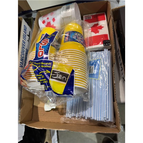 Disposable cups straws, etc.