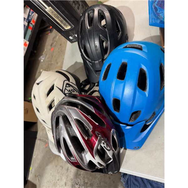Assorted helmets