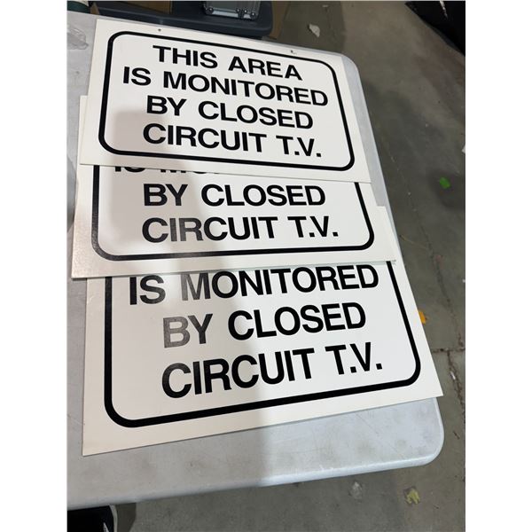 This area is monitored by closed circuit TB signs