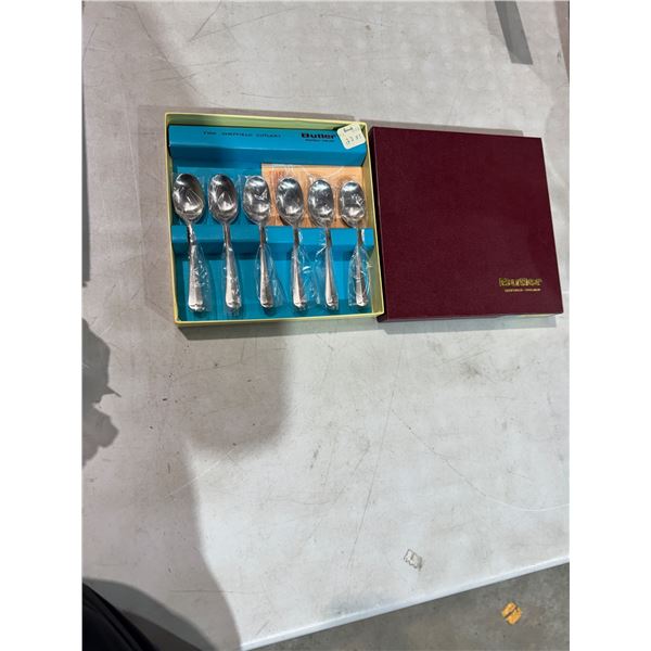 Butler, Queen and T teaspoons