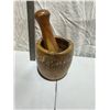 Image 1 : Wood Motar, and pestal