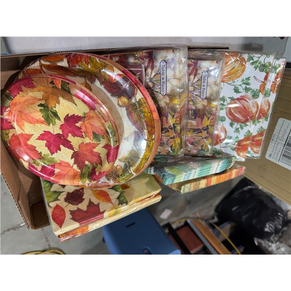 Napkins and disposable plate