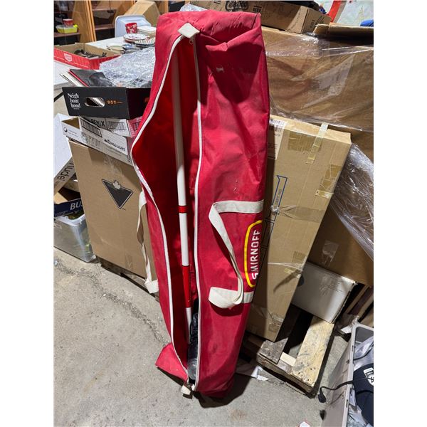 Curling broom, and shoes with bag