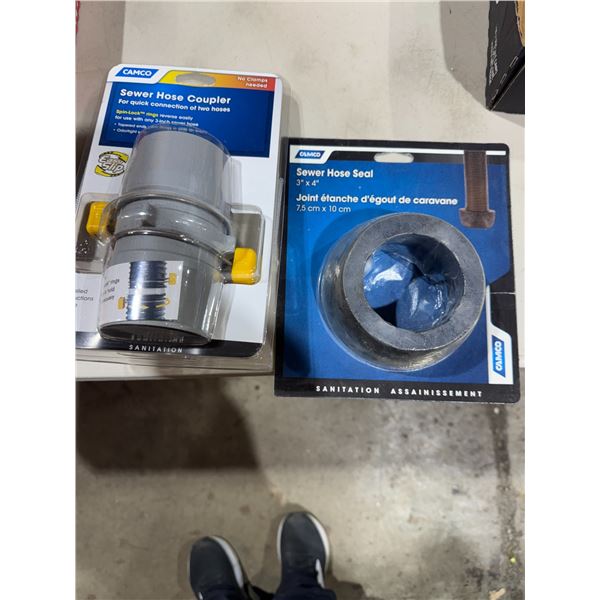 New sewer, hose coupler, and seal