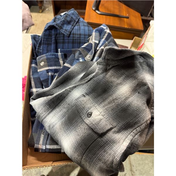 3 plaid shirts, size large