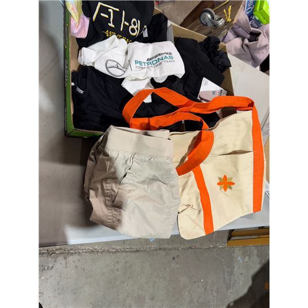 Bag and assorted clothing