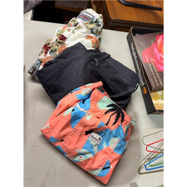 Beach shorts and top size large