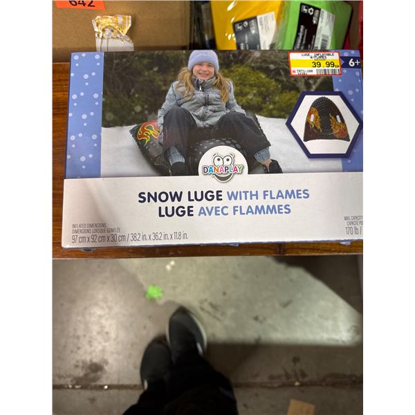 Snow luge with flames new
