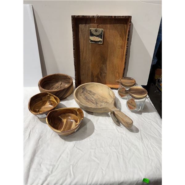 Serving bowls and trays and jars