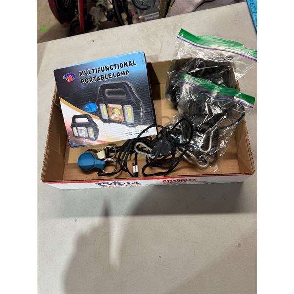 Multifunction, portable lamp and other clips, etc.