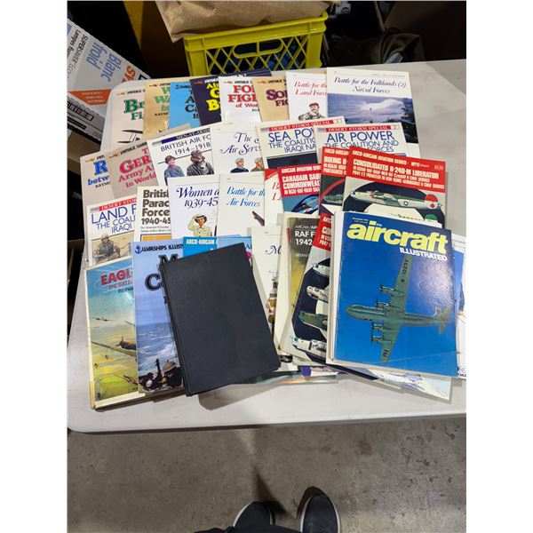 Assorted aviation books and vintage warbirds books