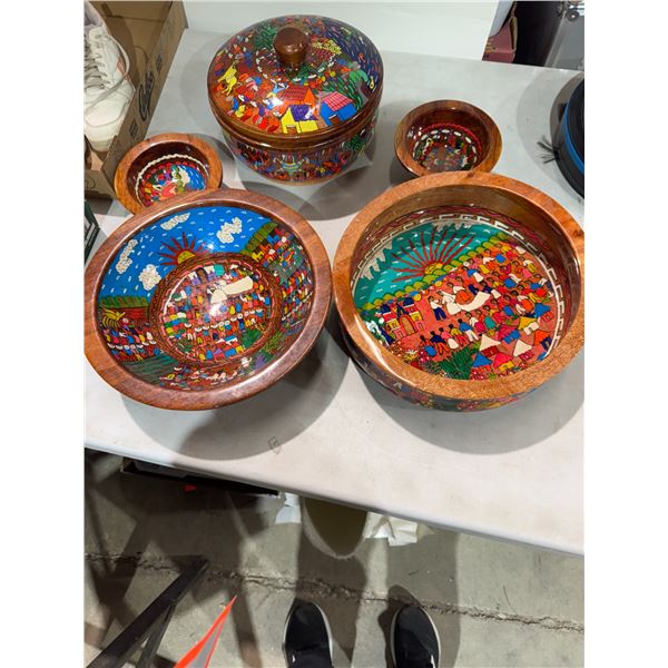 Mexican folk art serving dishes