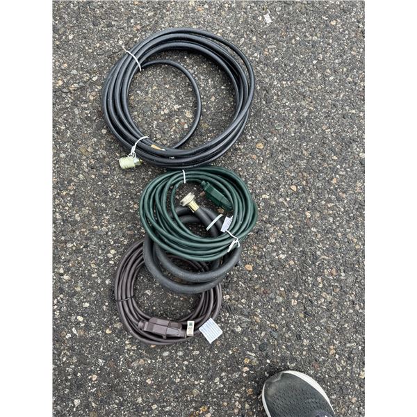 Air hose water, hose, and extension cord cords
