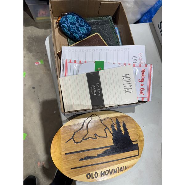 Notepads and other items