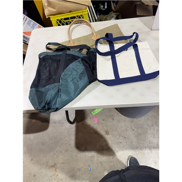 L. L. bean, gap and L. L. Bean canvas bag.