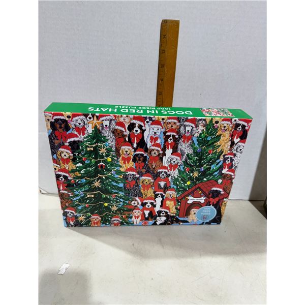 New sealed dogs and red hats thousand piece puzzle
