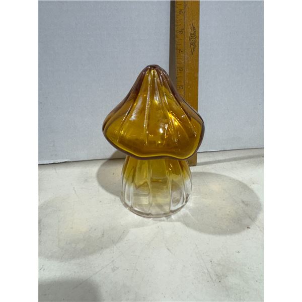 Glass mushroom decor