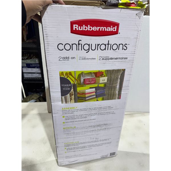 Rubbermaid to add on shelves
