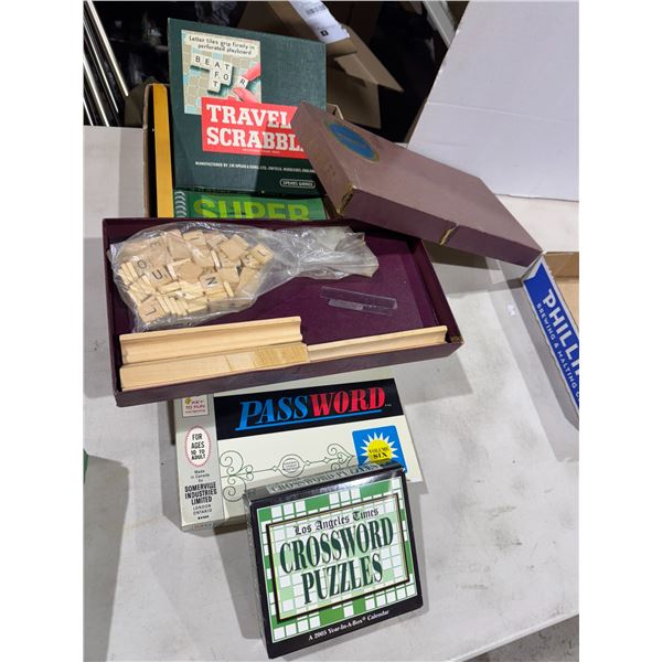 Assorted games, scrabble travel, scrabble password et