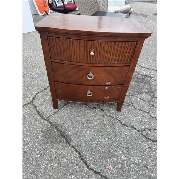 Nightstand measures 27" x 17" x 29" tall