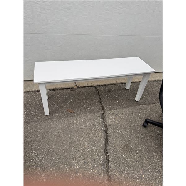 Bench or Low Table measures 47 1/4" x 13 and three-quarter inches by 18 1/2 tall