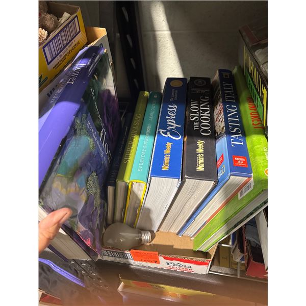 Cookbooks and gardening books