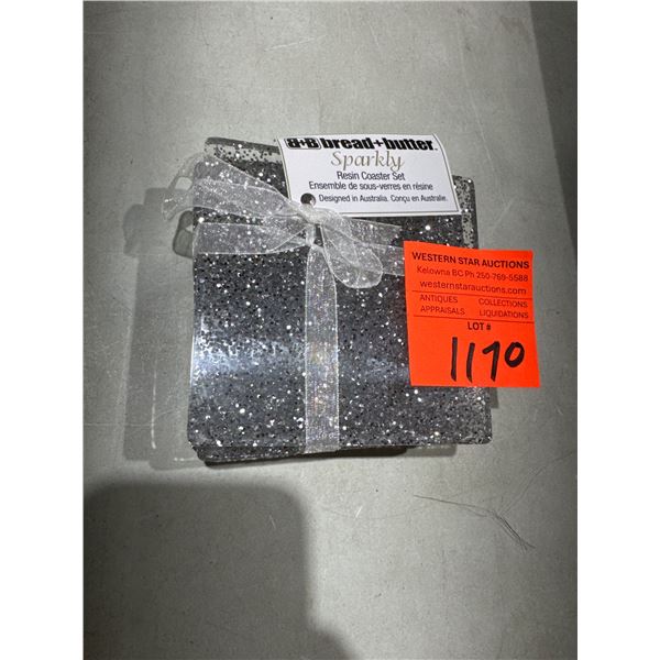 Bread +Butter sparkly coasters