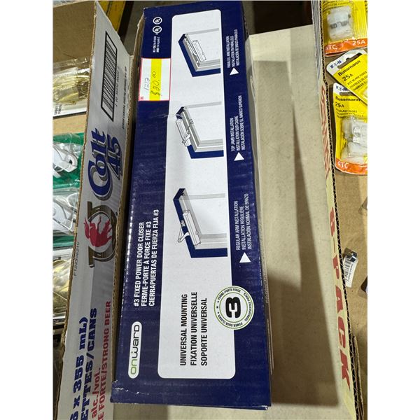 Number three fixed power door closer