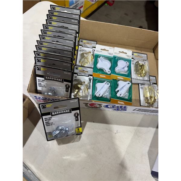 Half turn buttons, sash, lock,