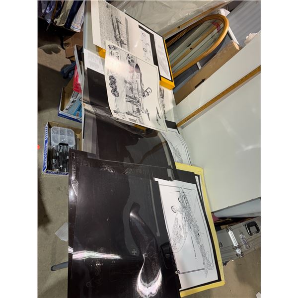 Large lot of airplane photo negatives etc really cool